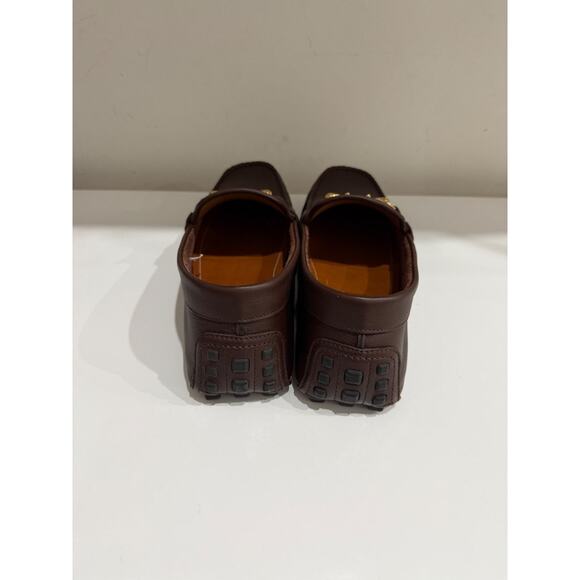 NWT Gucci Ayrton Webbing-Trim Horsebit Leather Driving Loafers Brown Mens US 12 main image 7
